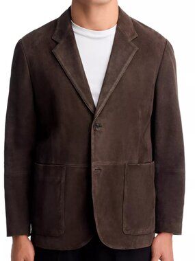 Vince Medium Brown Suede Blazer